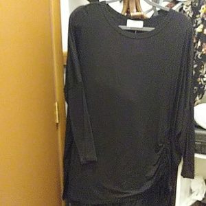 BLK, 3/4 sleve, Stitched side Top